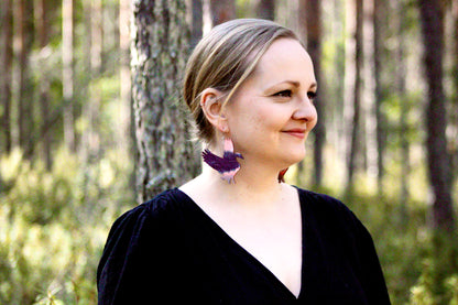 Kukassa – korvakorut, punainen
