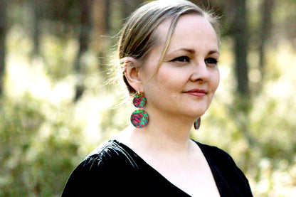Tunturin tähti – korvakorut, vihreä