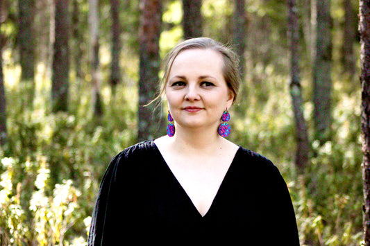 Tunturin tähti – korvakorut, sininen